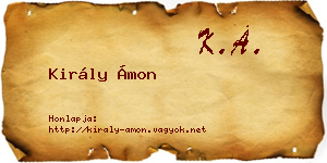 Király Ámon névjegykártya
